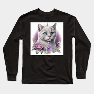 Unicorn White British Shorthair Long Sleeve T-Shirt